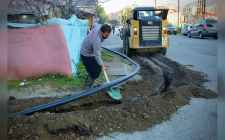 BELEDİYENİN İÇME SUYU YATIRIMLARI DEVAM EDİYOR