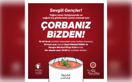 ÖĞRENCİLERE SINAV DÖNEMİNDE ÇORBA İKRAMI DEVAM EDİYOR