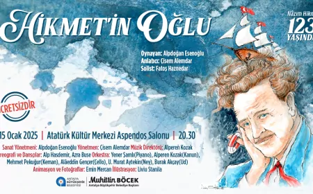 Antalya Büyükşehir Belediyesi Nazım Hikmet’i anıyor