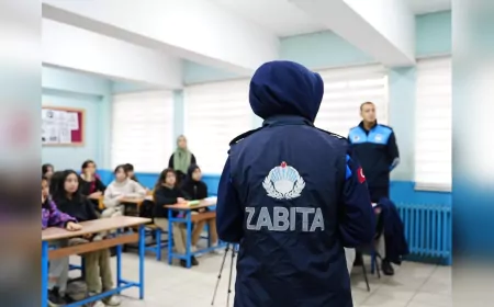 İTFAİYE VE ZABITA PERSONELİ ÖĞRENCİLERLE BULUŞTU