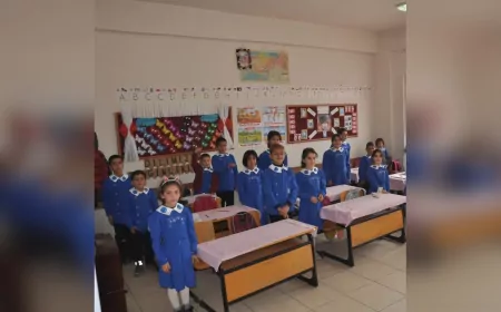 Kahramanmaraş’ta İlköğretim Okulu Mavi Önlük Uygulamasına Döndü