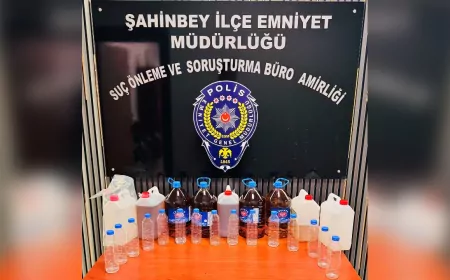 Gaziantep’te 55 Litre Sahte Alkol Ele Geçirildi