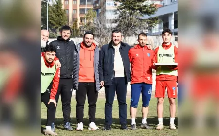 Karabük Belediye Başkanı Özkan Çetinkaya’dan Karabük İdmanyurdu’na Moral Ziyareti