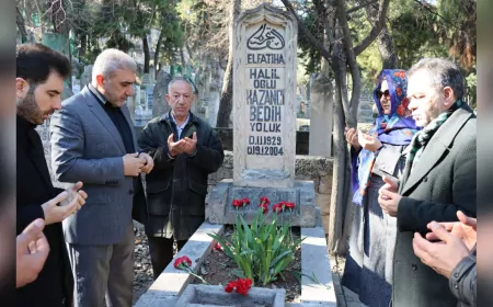 USTA GAZELHAN KAZANCI BEDİH VEFATININ 21. YIL DÖNÜMÜNDE KABRİ BAŞINDA ANILDI