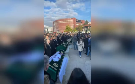 Nedim Türkmen ve ailesine veda. Cenaze namazı kılındı.