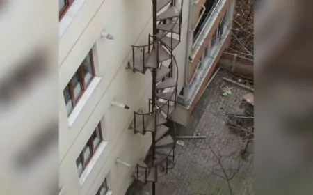 Elazığ’da Giriş ve Çıkışı Olmayan Yangın Merdiveni Tepki Çekti