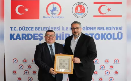 Girne Heyeti Düzce’de ‘Kardeş Şehir Protokolü’ İmzaladı