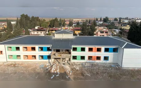 Başkan Büyükakın, Son Halini Paylaştı: Hatay’daki Okulun Kabası Bitti, İnce İşçiliği Başladı