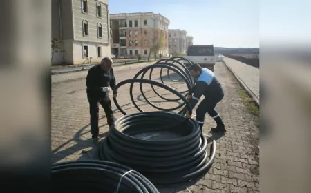 4.190 Metre İçme Suyu ve Atık Su Hattı Döşendi