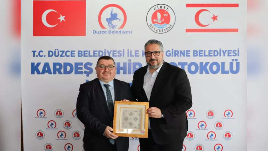 Girne Heyeti Düzce’de ‘Kardeş Şehir Protokolü’ İmzaladı