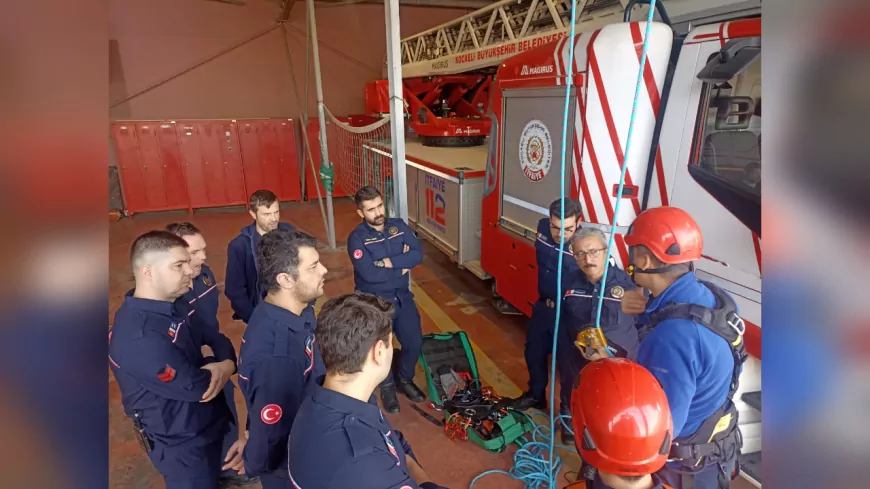 Kocaeli İtfaiyesi’nden Personeline "İple Erişim Teknikleri Eğitimi"