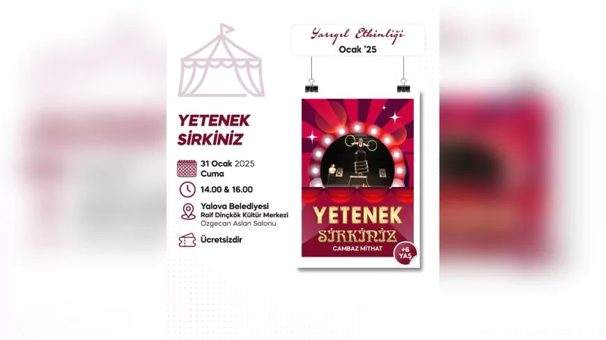 Yalova Belediyesi'nden Çocuklara Özel Yarıyıl Etkinlikleri: Tiyatro, Sirke ve Jonglör Gösterileri