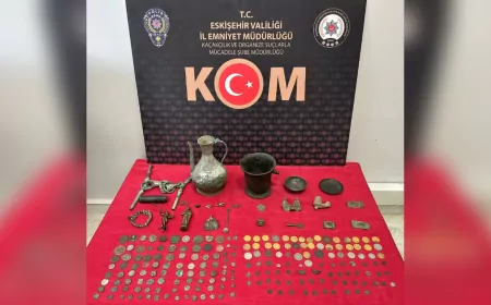 KOM Şube Müdürlüğü operasyonunda tarihi eser kaçakçılığına darbe
