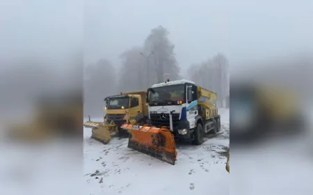 Kocaeli Büyükşehir Belediyesi Karla Mücadeleye Hazır: 440 Personel, 235 Araç Görevde