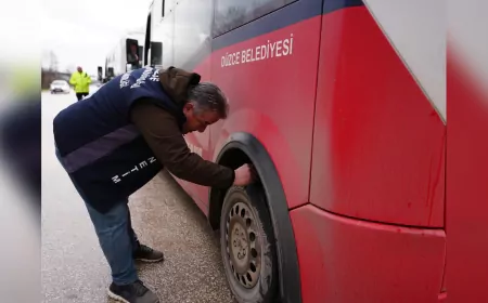 Düzce'de Kış Lastiği Denetimi Yapıldı