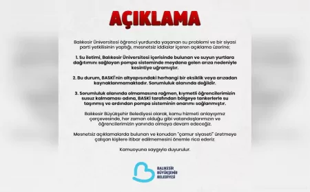 BASKİ’den Öğrenci Yurdundaki Su Kesintisiyle İlgili Açıklama