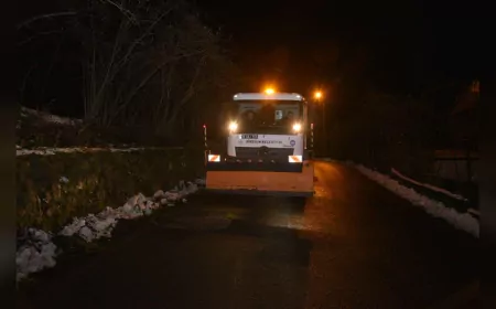 Giresun Belediyesi, Karla Mücadelede Gece Boyunca Çalıştı