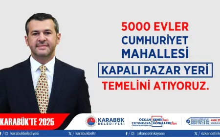 5000 Evler Cumhuriyet Mahallesi Kapalı Pazar Yeri’nin Temeli Atılıyor