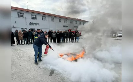 Çorum Belediyesi Personeline Yangın Eğitimi Verildi