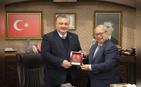 Endonezya İstanbul Başkonsolosu Harsono, Başkan Gürel’i Ziyaret Etti