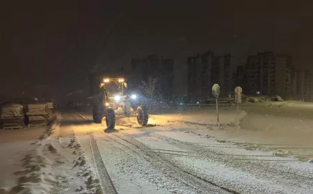 Elazığ Belediyesi Ekipleri, Karla Mücadelede Gece Gündüz Sahada