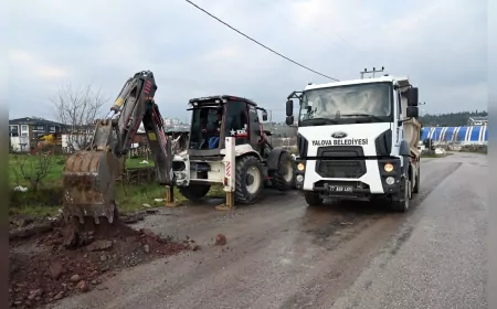 Yalova Belediyesi’nden Mustafa Kemal Paşa Mahallesi’nde İçme Suyu Hattı İyileştirme