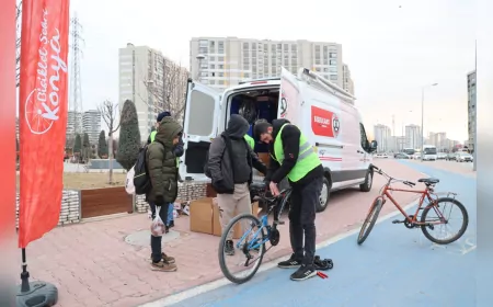 Konya Büyükşehir Belediyesi, Dünya Kışın Bisikletle İşe Gitme Günü Etkinlikleri Düzenledi