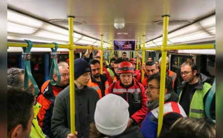BursaRay Hattında Gerçeği Aratmayan Yangın Tatbikatı
