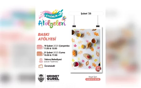 Yalova Belediyesi'nden Çocuklar İçin Ücretsiz Atölye Etkinlikleri