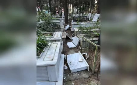 İzmir’de Vandalizm Kurbanı 39 Mezar İçin Onarım Çalışmaları Başlatıldı