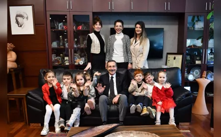 Minik Öğrencilerden Başkan Ahmet Ataç’a Ziyaret