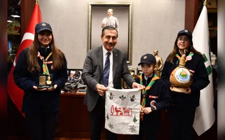 Tepebaşı İklim İzcileri'nden Başkan Ataç’a Anlamlı Ziyaret