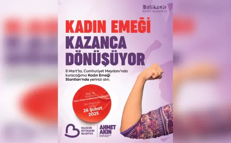 Balıkesir’de Kadın Emeği 8 Mart’ta Kazanca Dönüşecek