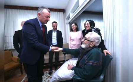 Başkan Büyükakın’dan Milli Güreşçi Osman Kambur’a Vefa Ziyareti
