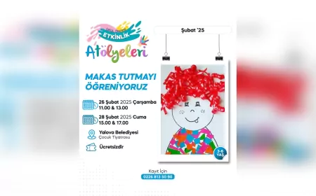 Yalova Belediyesi'nden Çocuklar İçin Eğitici "Makas Tutmayı Öğreniyoruz" Atölyesi