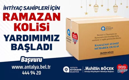 Antalya Büyükşehir Belediyesi, İhtiyaç Sahibi Ailelere Ramazan Kolisi Yardımı Yapıyor