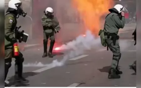 Yunanistan'da Tren Kazasının Yıldönümünde Protestocular Polisle Çatıştı