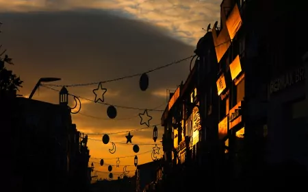 Çark Caddesi Ramazan Işıklarıyla Aydınlandı