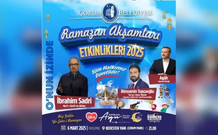 Çorum Belediyesi'nden Ramazan Ayına Özel Etkinlikler