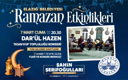 Elazığ Belediyesi Ramazan Etkinliklerinde Dar’ül Hazen Ekibi Sahne Alacak