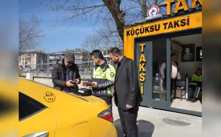 Düzce Belediyesi ve Emniyet'ten Ortak Denetim: Taksi Durakları İncelendi
