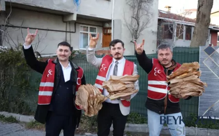 MHP Beykoz'dan Ramazan Dayanışması: Vatandaşlara Sürpriz Pide İkramı