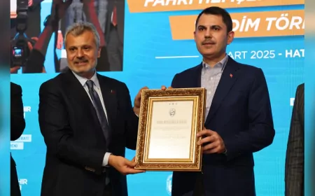 Başkan Öntürk, Bakan Kurum’a Fahri Hemşehrilik Beratı’nı Takdim Etti