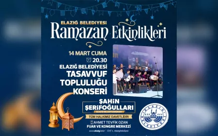 Elazığ Belediyesi, Ramazan Etkinlikleri Kapsamında Tasavvuf Topluluğu Konseri Düzenliyor
