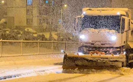 Elazığ Belediyesi'nden Yoğun Kar Yağışına Hızlı Müdahale