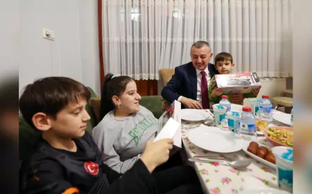 Kocaeli Büyükşehir Belediye Başkanı Büyükakın, Ramazan'da Havva Naz’ı Evinde Ziyaret Etti