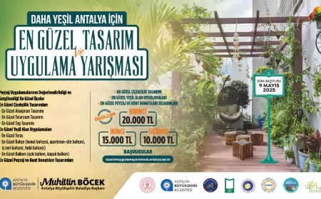 Antalya'da "Daha Yeşil Antalya İçin En Güzel Tasarım ve Uygulama Yarışması" Başvuruları Başladı