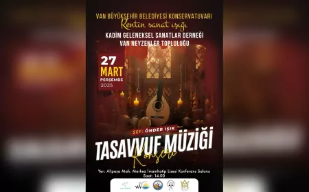 Van Büyükşehir Belediyesi’nden Manevi Bir Konser: Tasavvuf Müziği Konseri