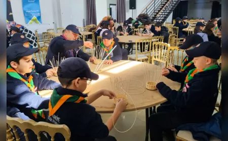 Minik İzciler Rattan Bambu ile Sepet Ördü