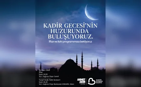 Balıkesir’de Kadir Gecesi'nde Manevi Huzur: Başkan Akın'dan Özel Program